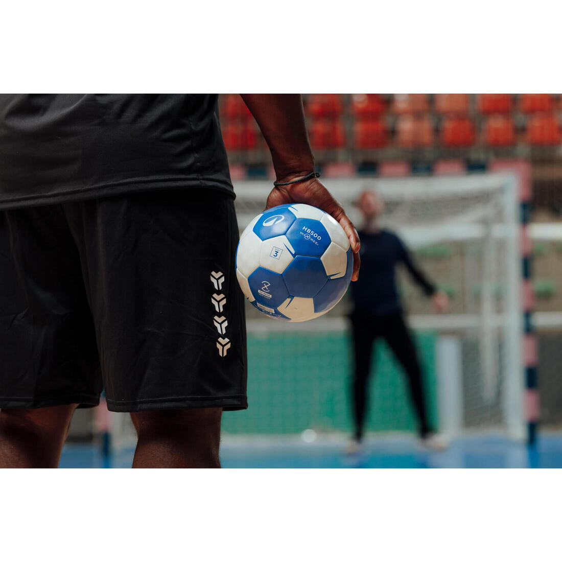 Short de handball Homme - H100 noir