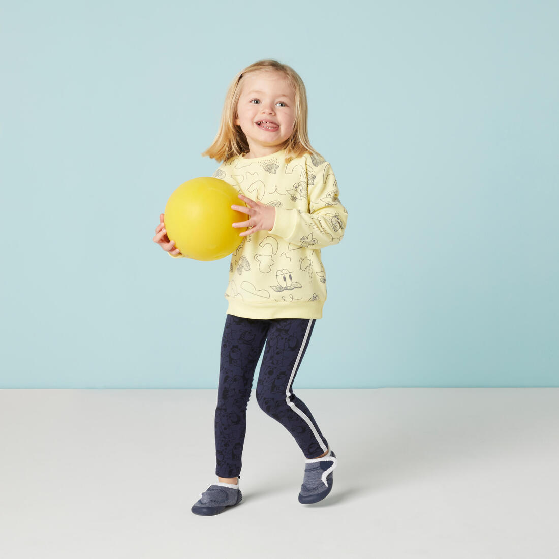 Sweat decat'oons imprimé beige baby gym enfant
