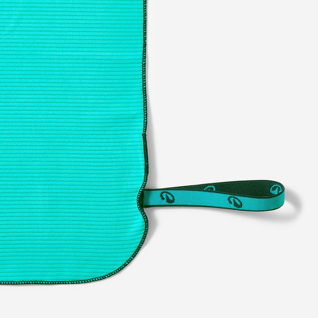 Serviette de bain microfibre à rayures bleu foncé taille L 80 x 130 cm