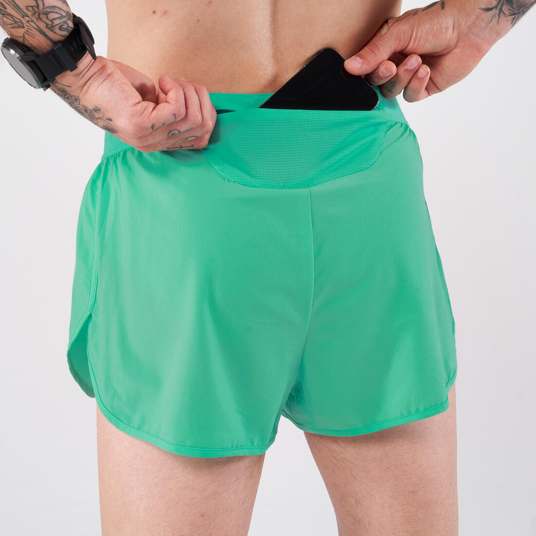 Short de running homme - Kiprun run 500 confort split