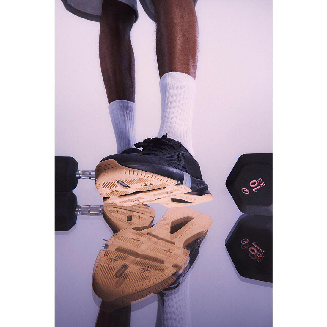 Chaussures de fitness et training flexibilité et stabilité, homme, Energy noir