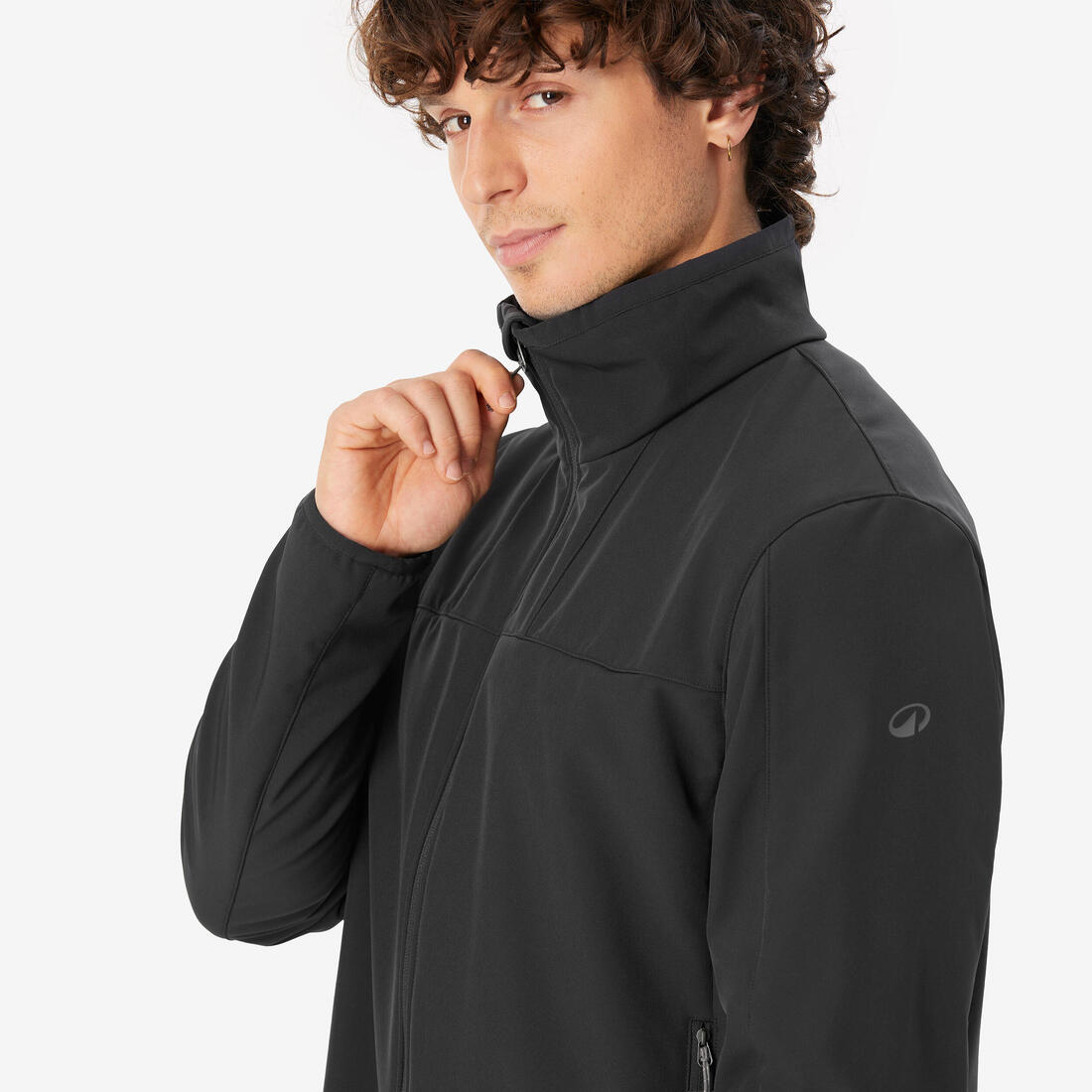 Veste de trek coupe-vent softshell homme MT100 khaki