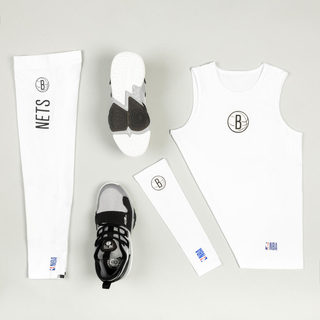 COLLANT 3/4 DE BASKETBALL POUR GARCON/FILLE NBA BLANC BROOKLYN NETS