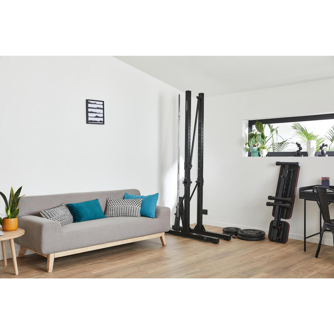 Rack de musculation pliable/ rétractable squat, bench et traction - RACK 500