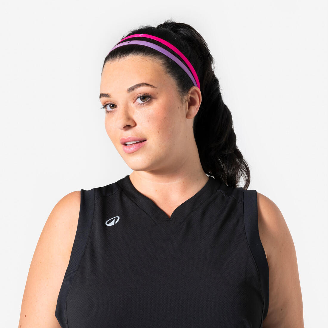 LOT BANDEAUX CHEVEUX DE BASKETBALL FEMME NOIR MENTHE