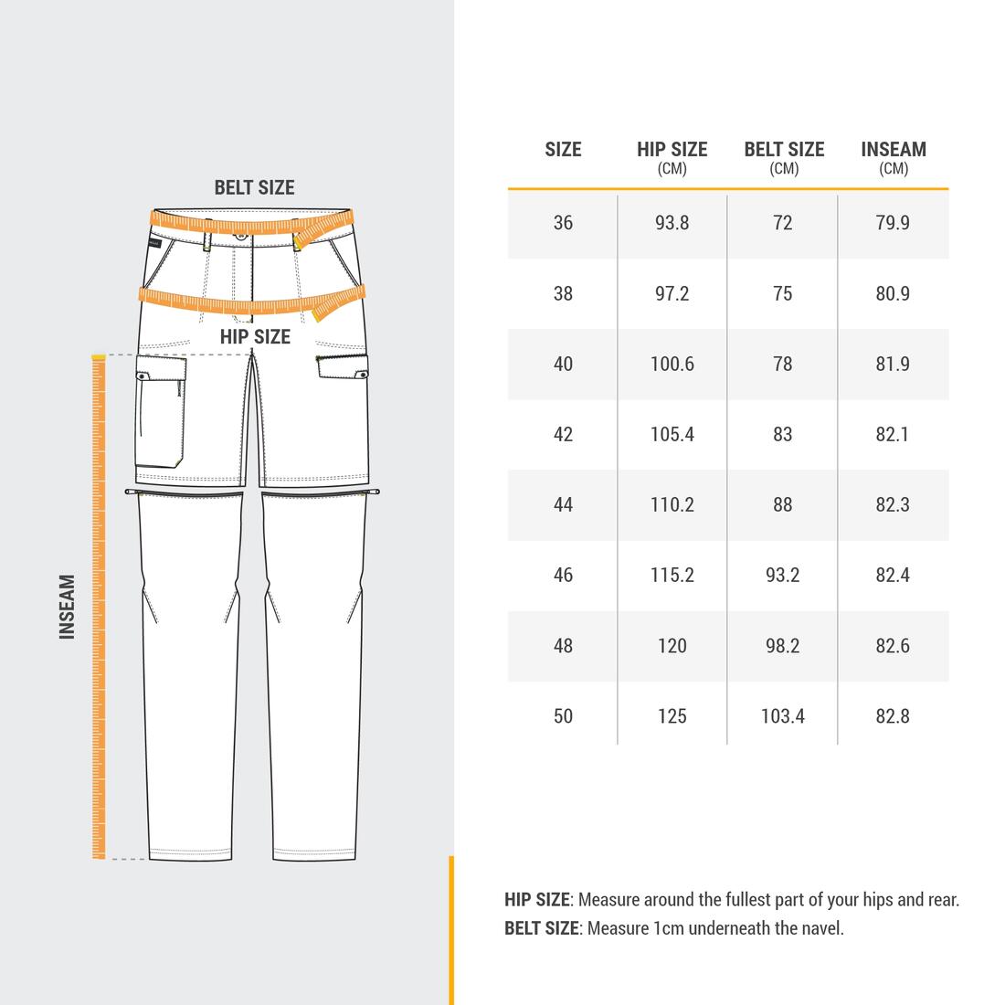 Pantalon modulable de trek voyage - TRAVEL 100 denim bleu femme