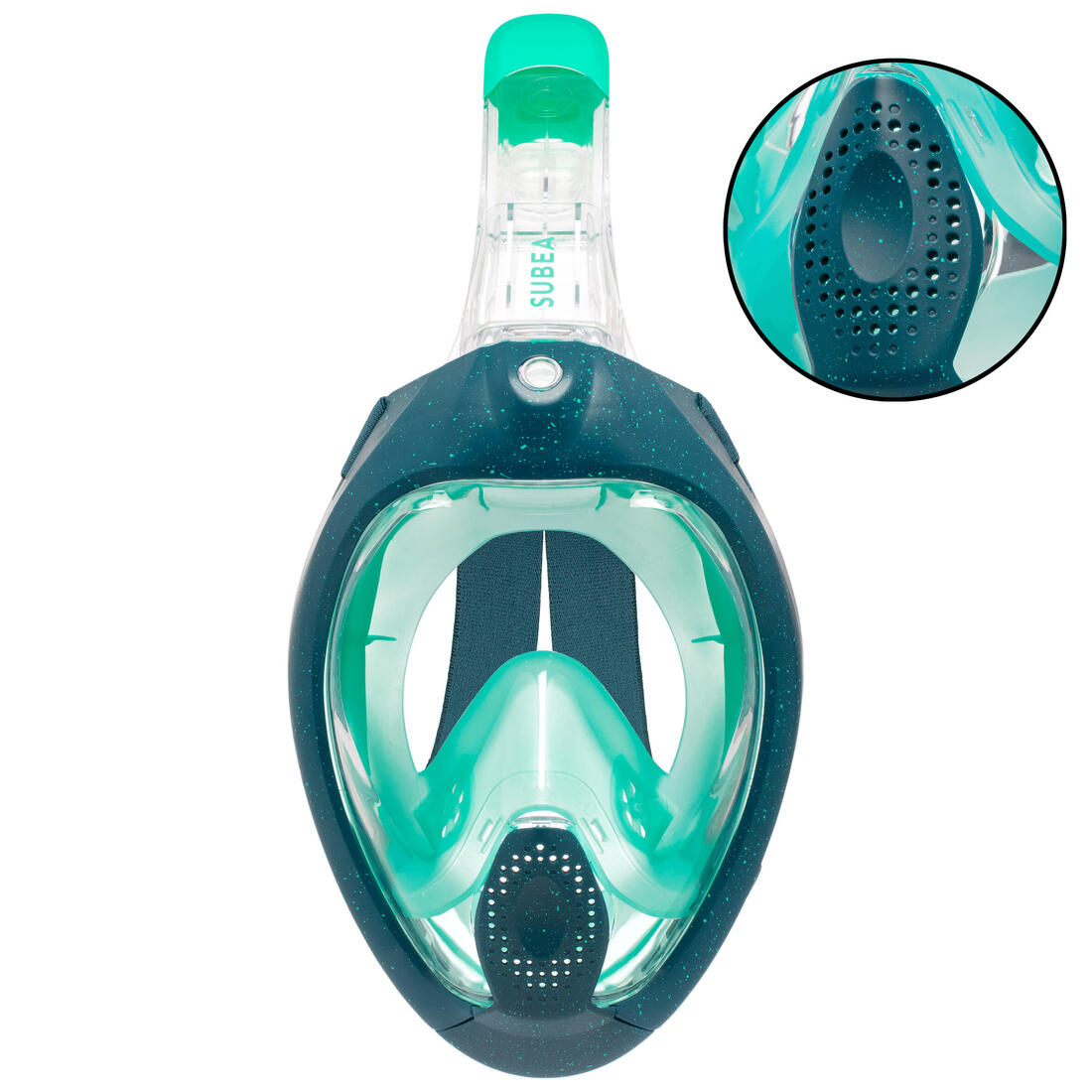 Masque snorkeling surface easybreath + avec valve acoustique > 10 ans - jungl
