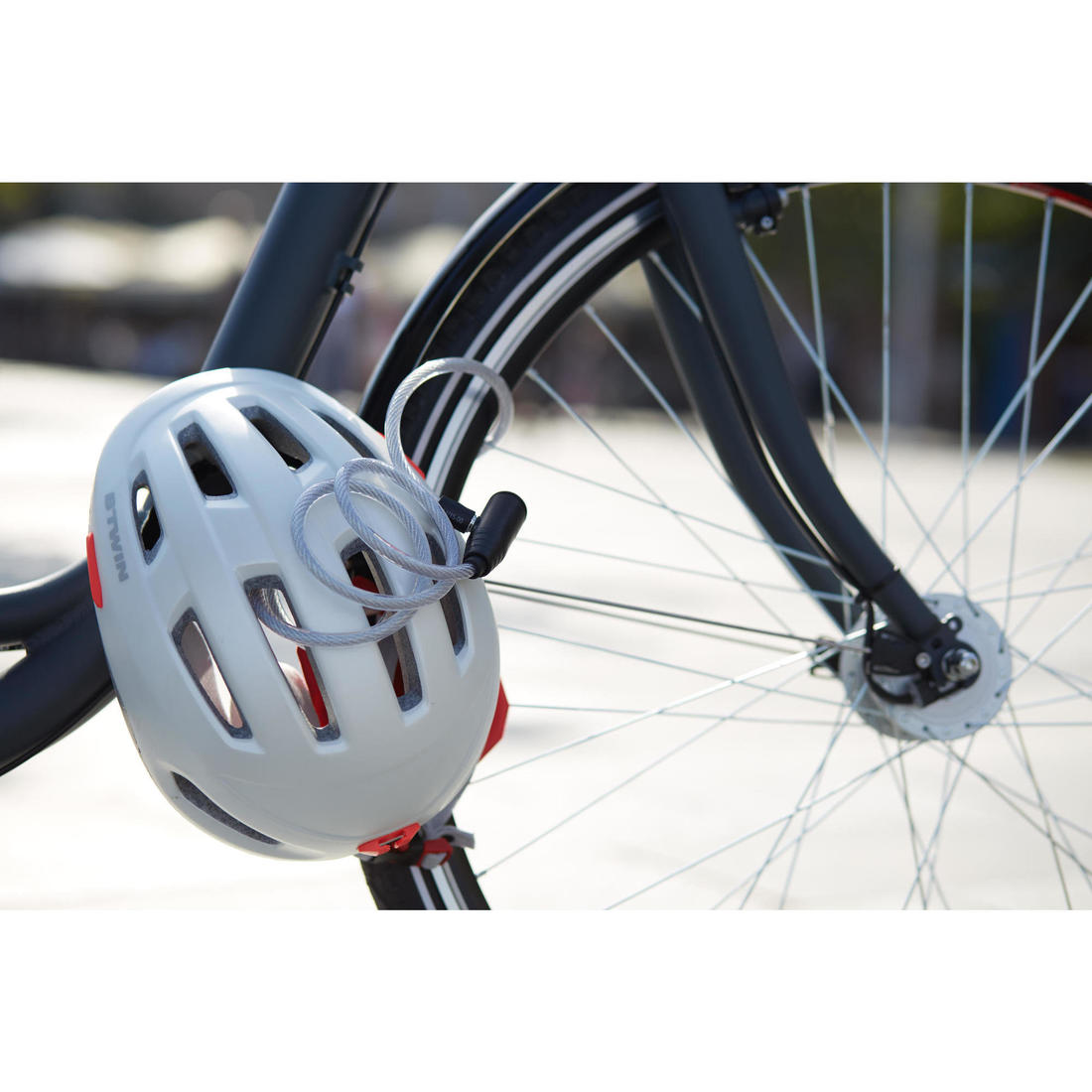 ANTIVOL ACCESSOIRES VELO A CLE 100 GRIS