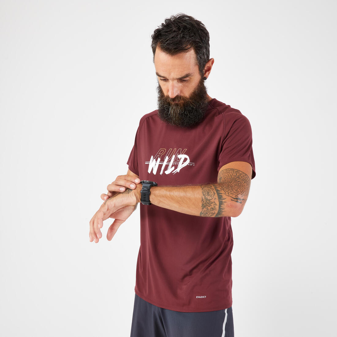 T-shirt de trail running résistant Homme - KIPRUN Run 500 Graph