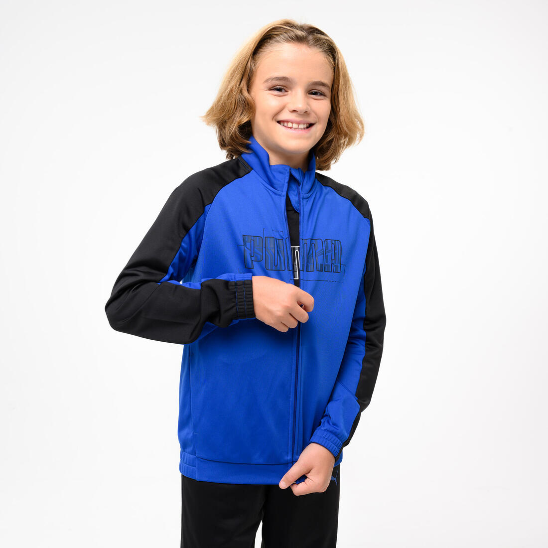 Ensemble de survêtement polyester enfant, bleu et