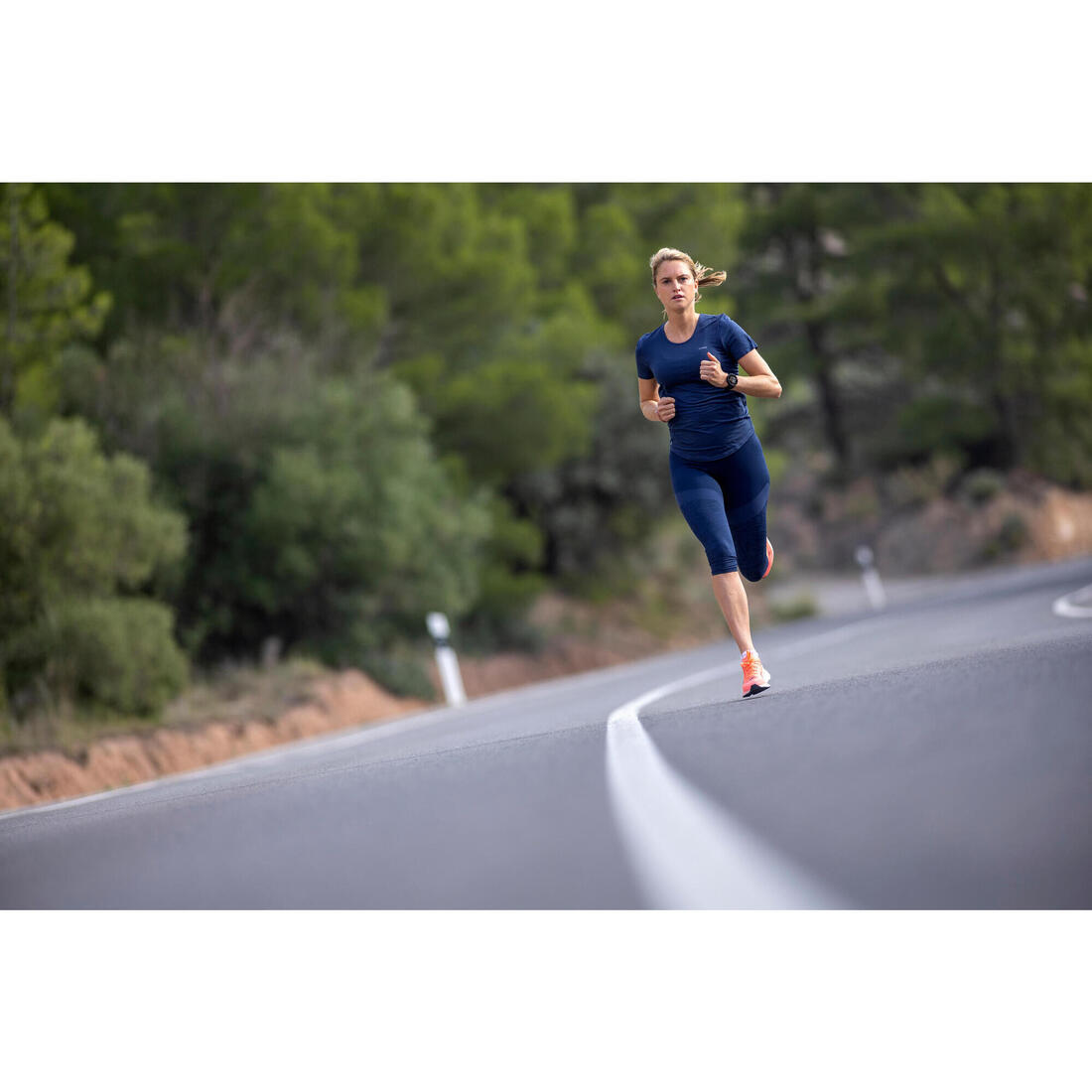 T-shirt running & trail sans couture femme - kiprun run 500 confort