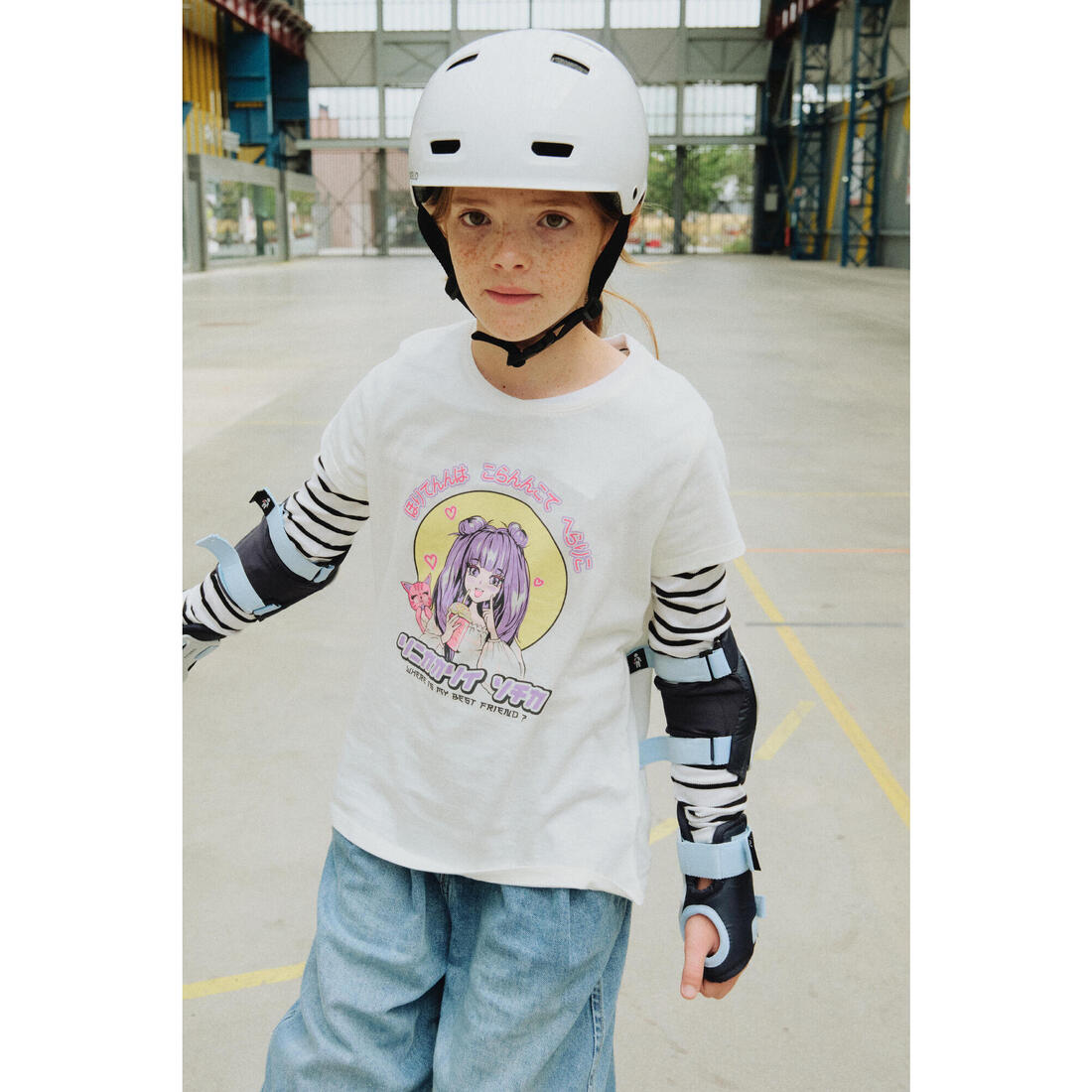 Set 3x2 protections roller trottinette skate enfant PLAY