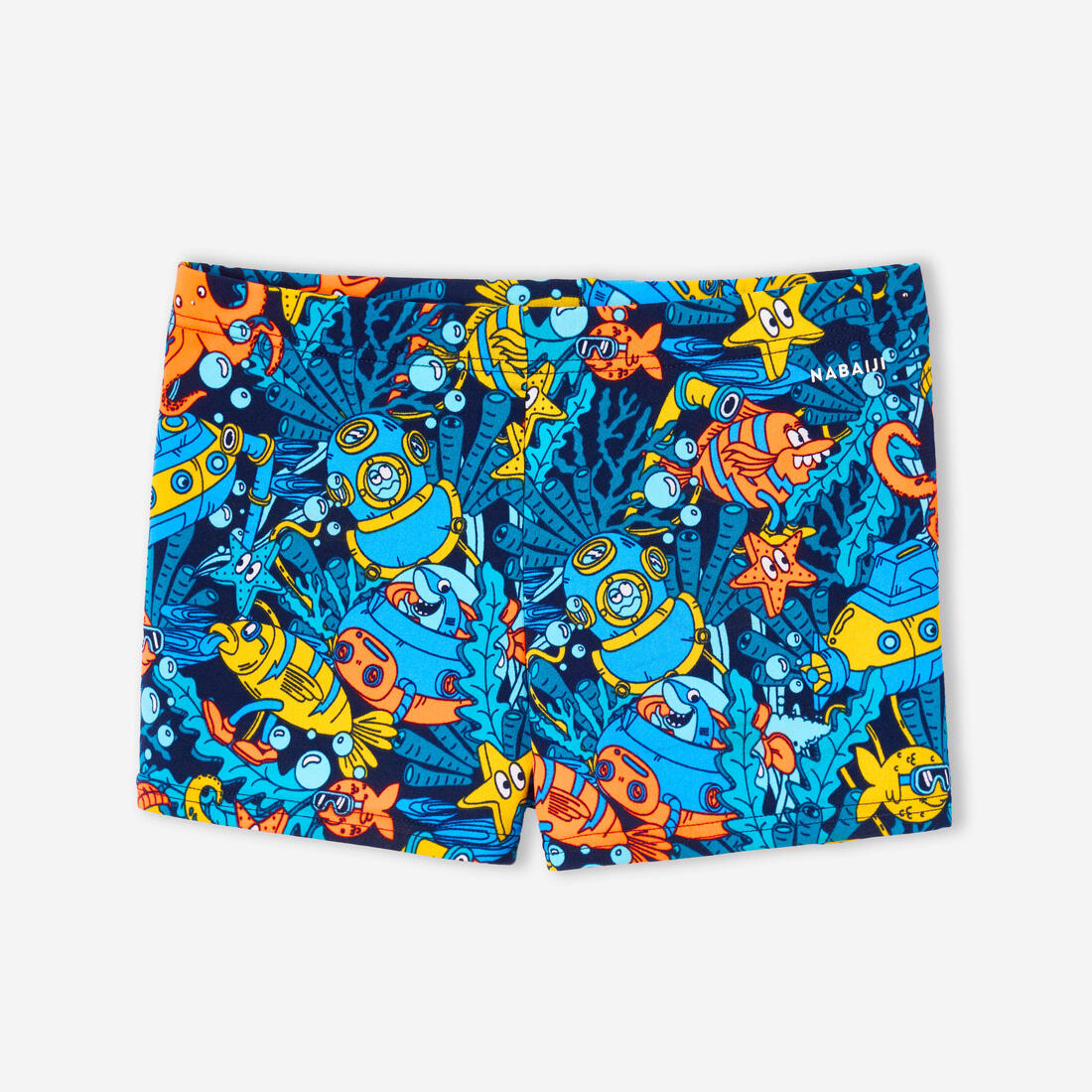 Maillot boxer de bain natation Garçon enfant - 500 Fitib all marin