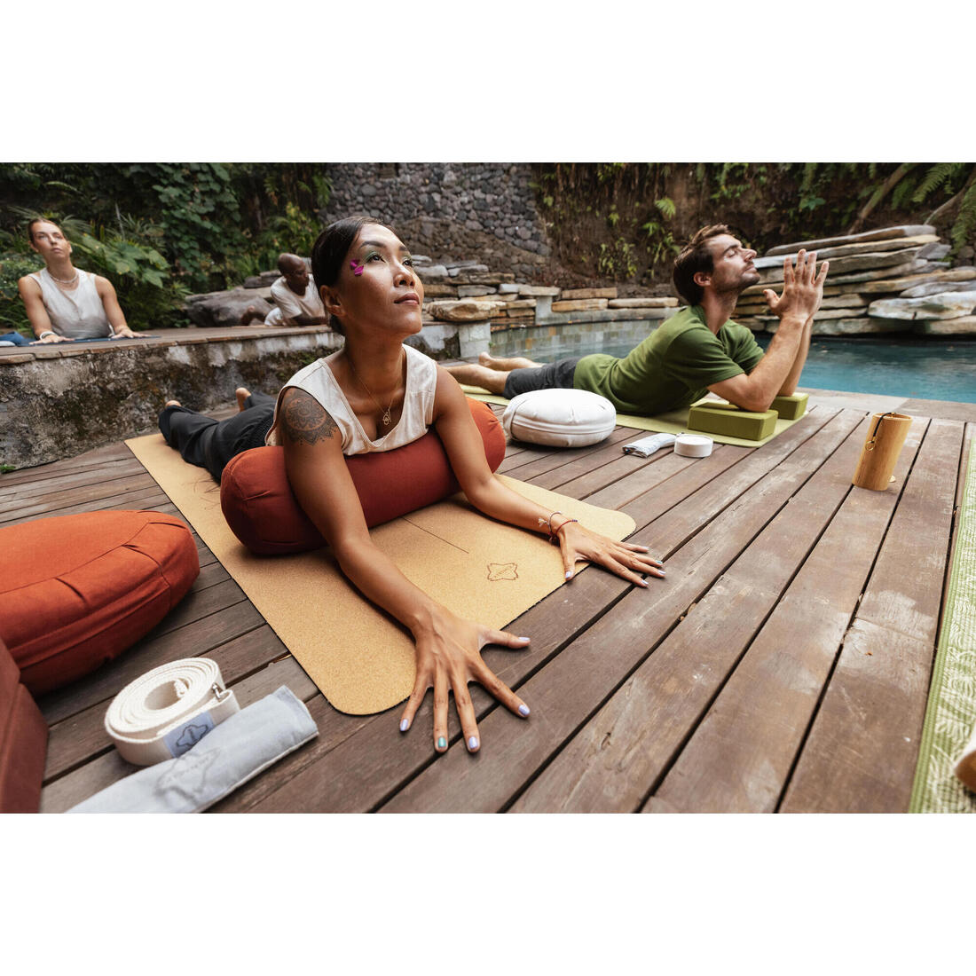 Tapis de yoga doux adhérence et confort 5 mm