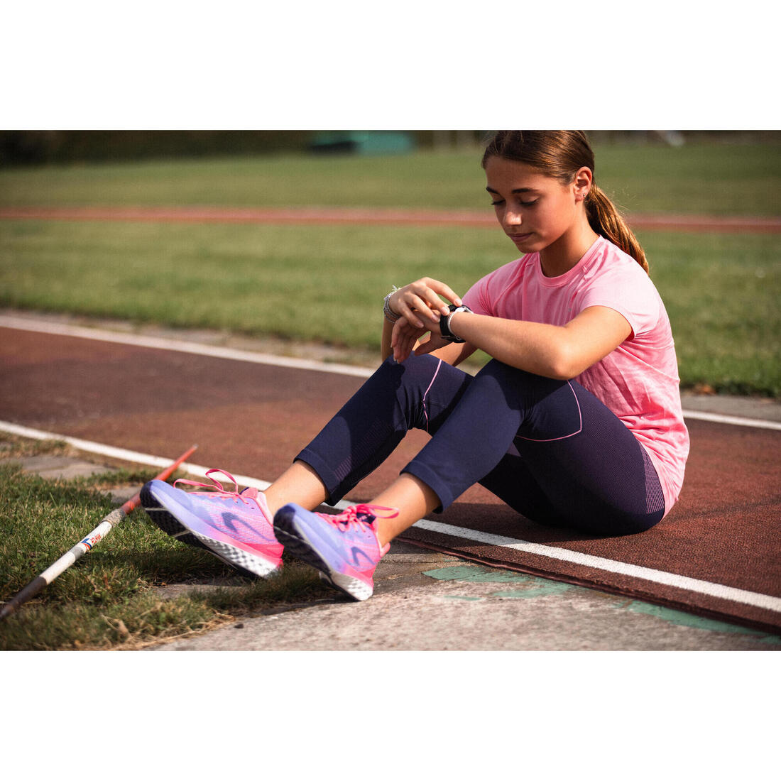 Chaussures de running Enfant - KIPRUN K500 FAST noires et jaunes