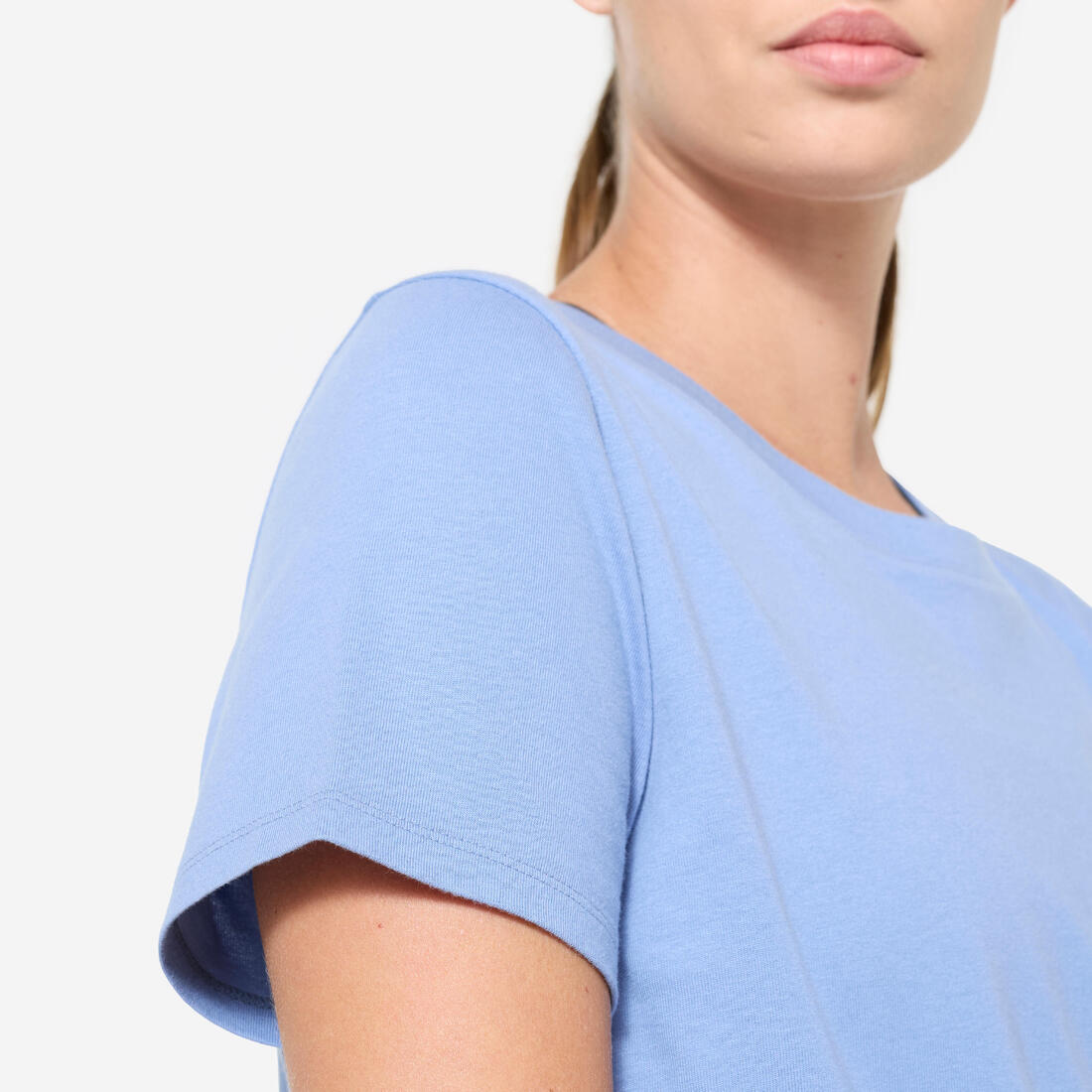 Tee-shirt en coton col rond femme