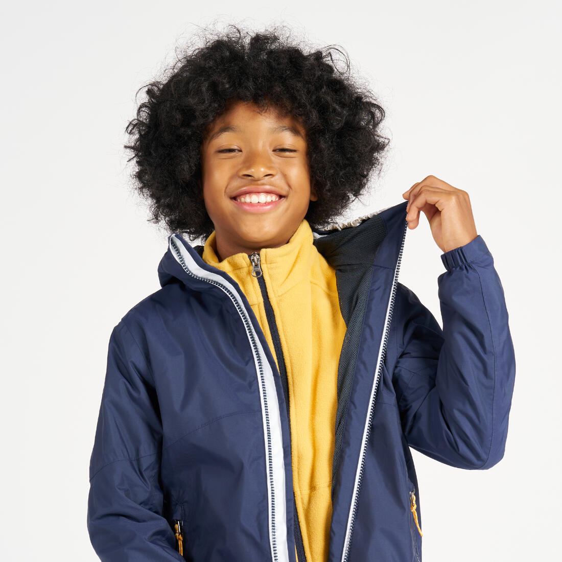 Veste imperméable et coupe vent de voile enfant, 100 navy