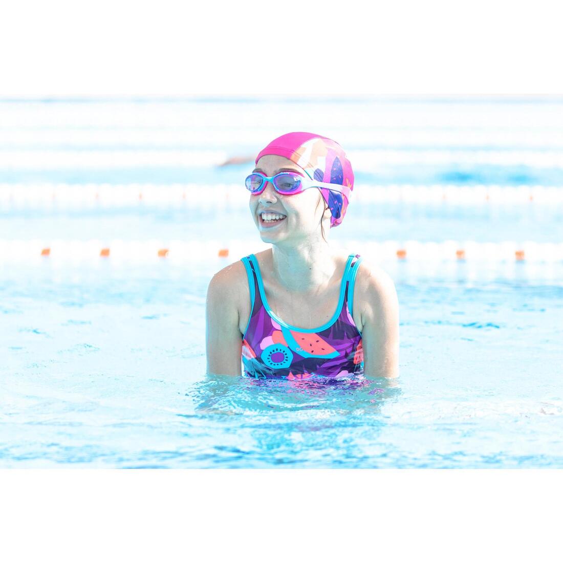 Lunettes de natation Junior - Xbase rose bleu teintées