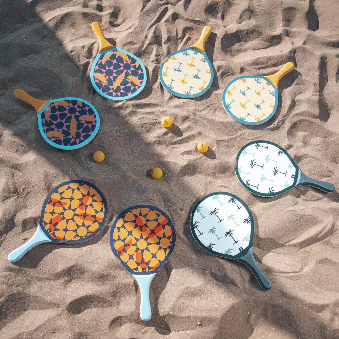Set raquettes Beach Tennis WOODY RACKET WHITE