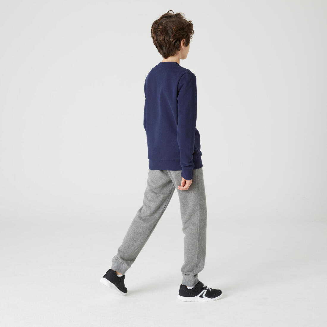 Sweat col rond mixte, chaud enfant, bleu foncé