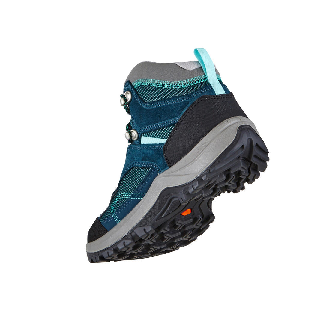 Chaussures imperméables de randonnée montagne - MH100 Mid Turquoise - Femme