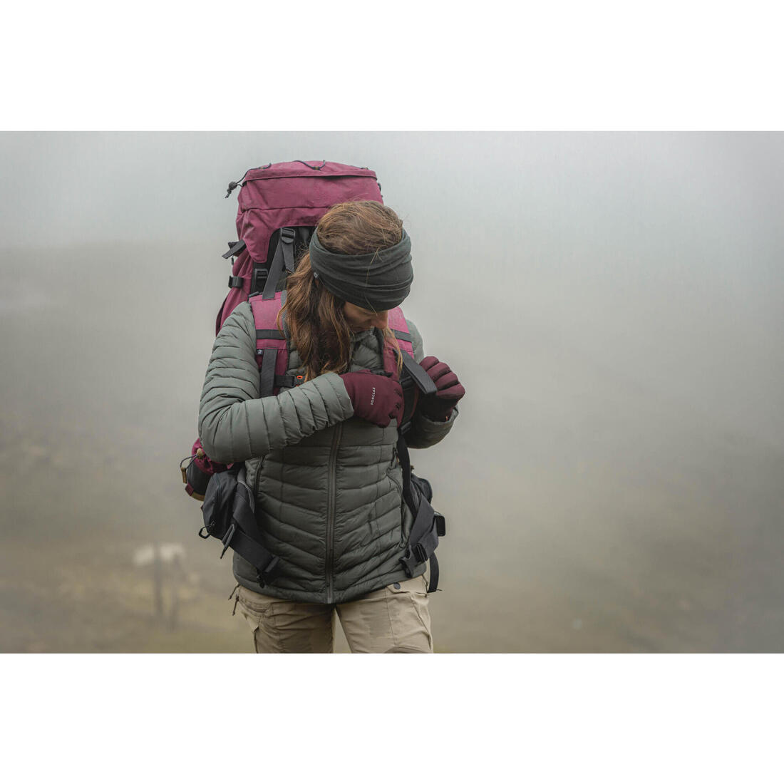 Gants tactiles et stretch de trekking montagne - MT500 marine - adulte