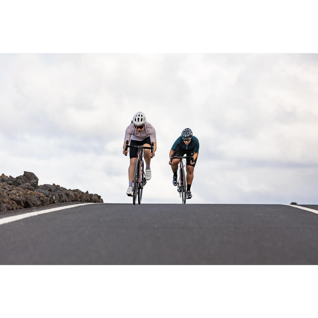 Maillot de vélo de route manches courtes été femme - Endurance emeraude