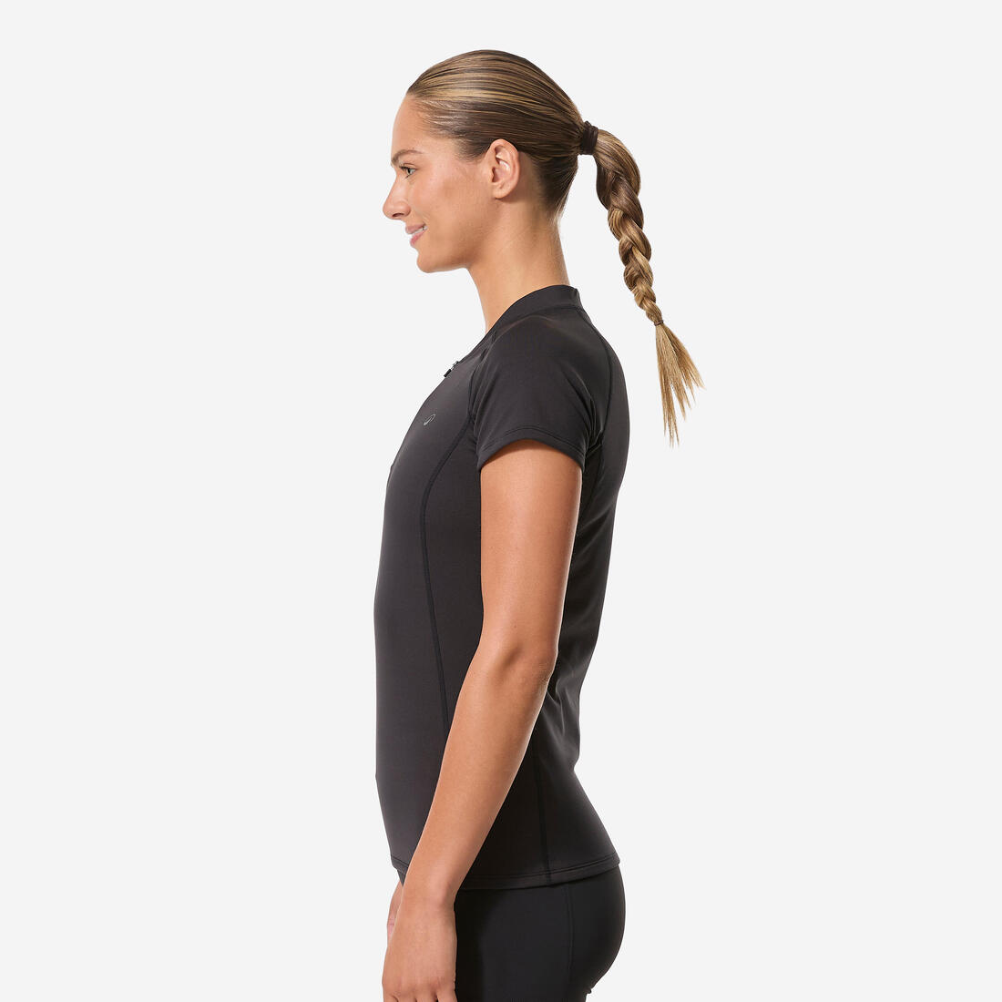 T shirt manches courtes aquagym-aquabike ou longe-côte Femme - Elo noir