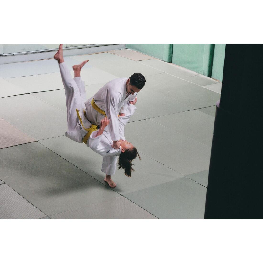Kimono de judo pour débutant adulte, blanc