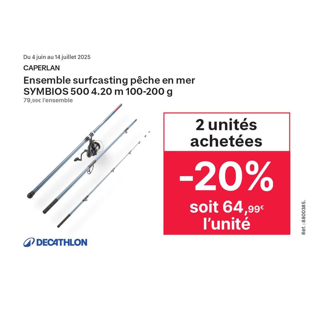 Ensemble surfcasting pêche en mer symbios 500 4.20m 100-220g