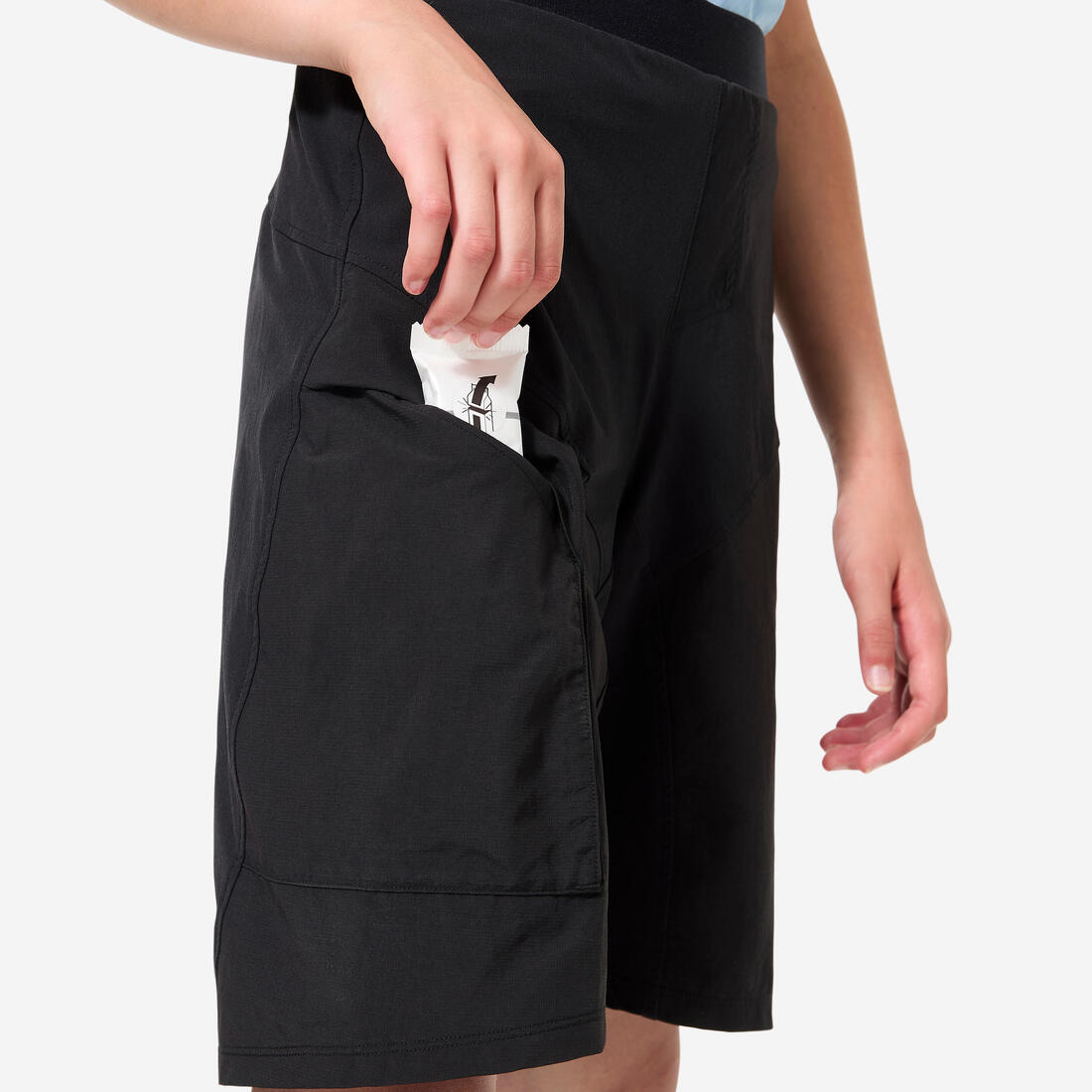 SHORT VTT ENFANT 500 NOIR 7-13 ANS