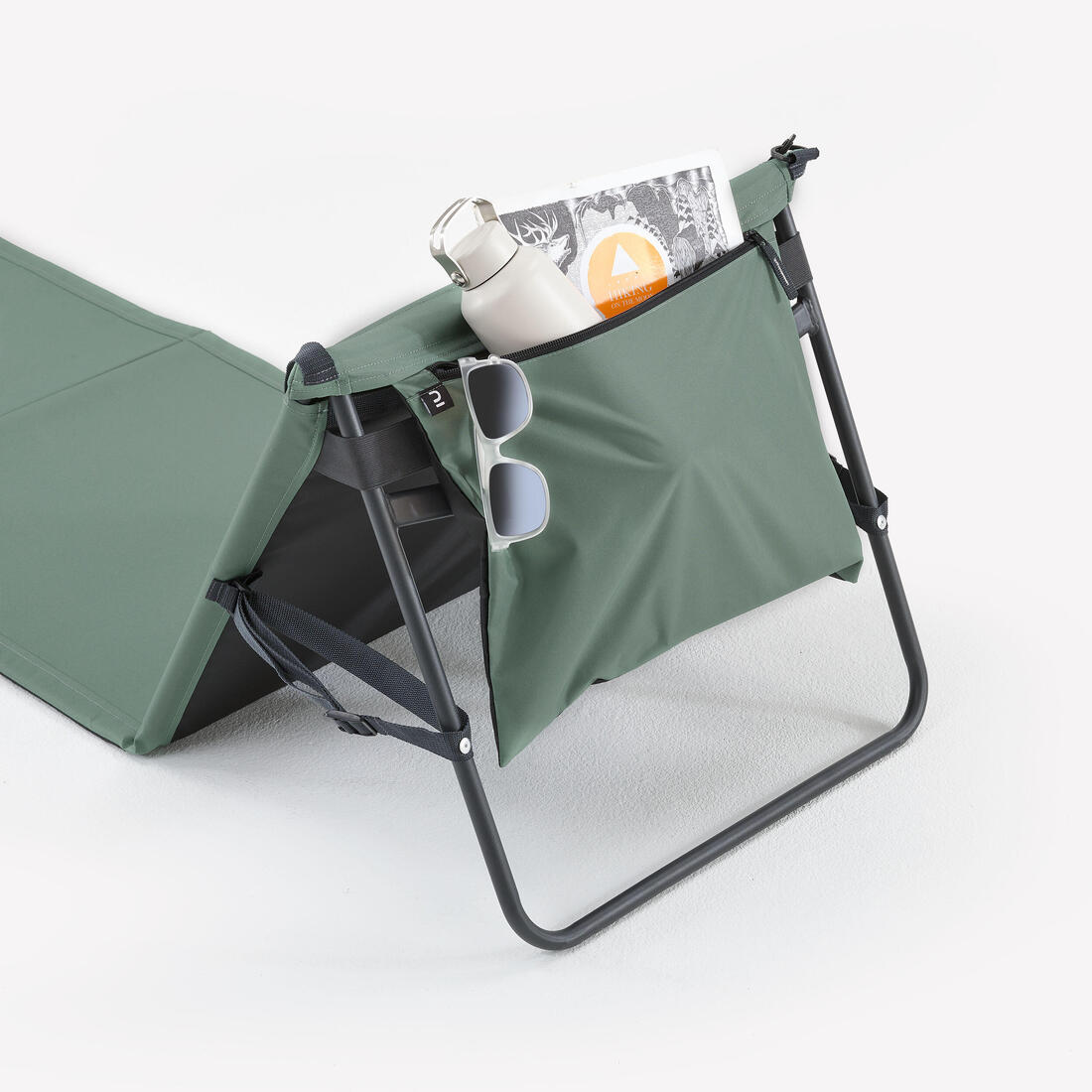 Natte de plage et de camping pliable, avec dossier inclinable