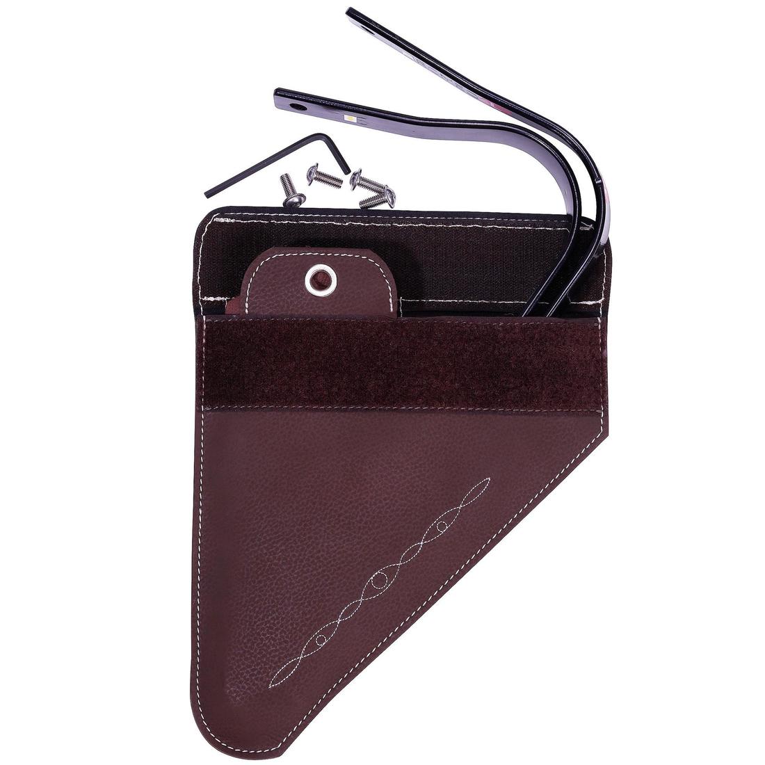 Selle équitation cuir polyvalente 17,5" Cheval - Paddock noire
