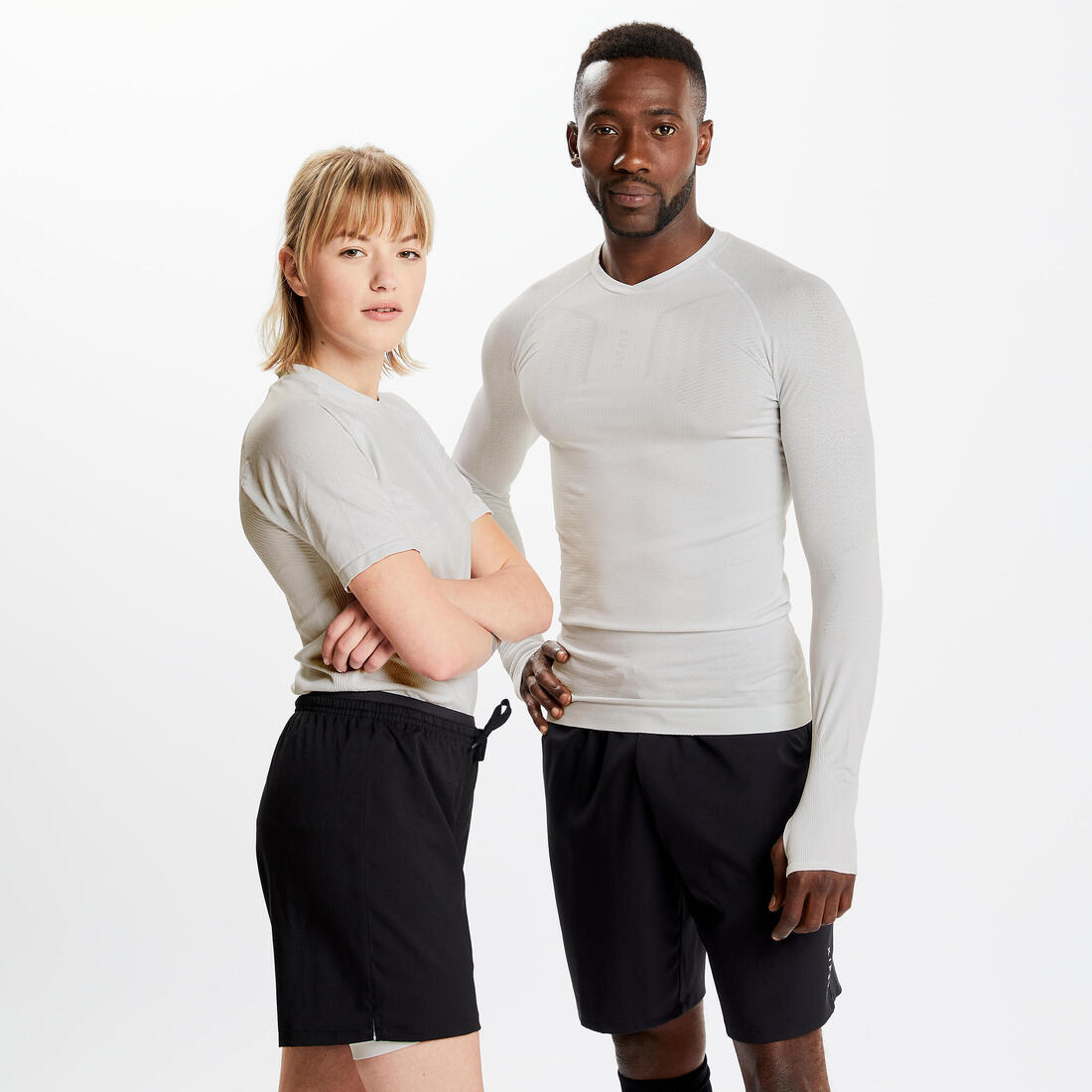 SOUS-VETEMENT THERMIQUE HAUT MANCHES COURTES ADULTE GRIS KEEPDRY 500