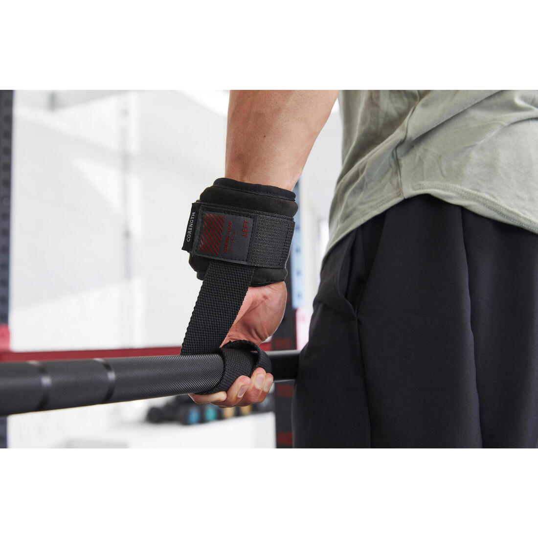 Sangle de tirage musculation avec confort poignet - noir