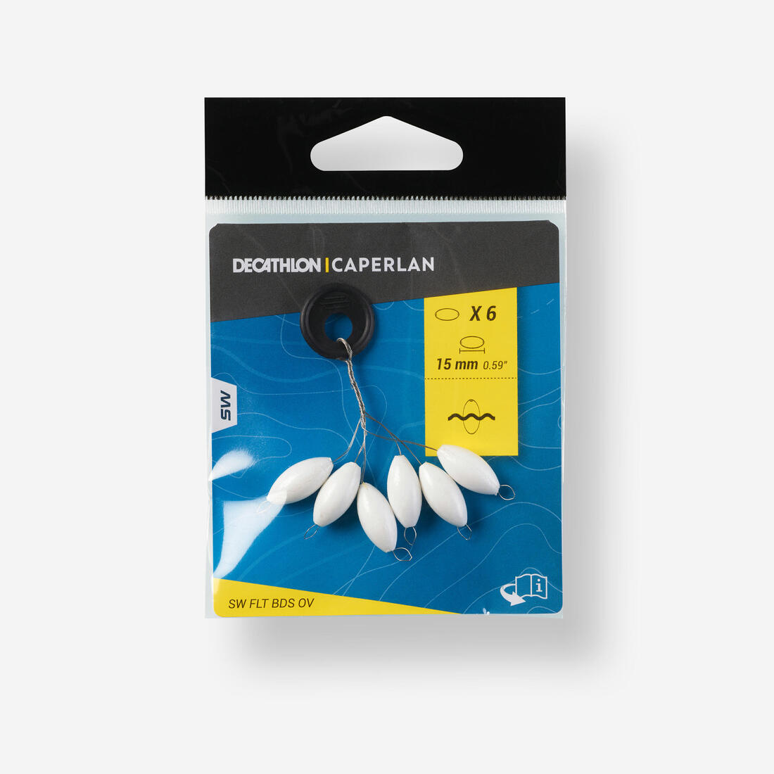 Perle flottante de pêche en surfcasting ovale 12mm