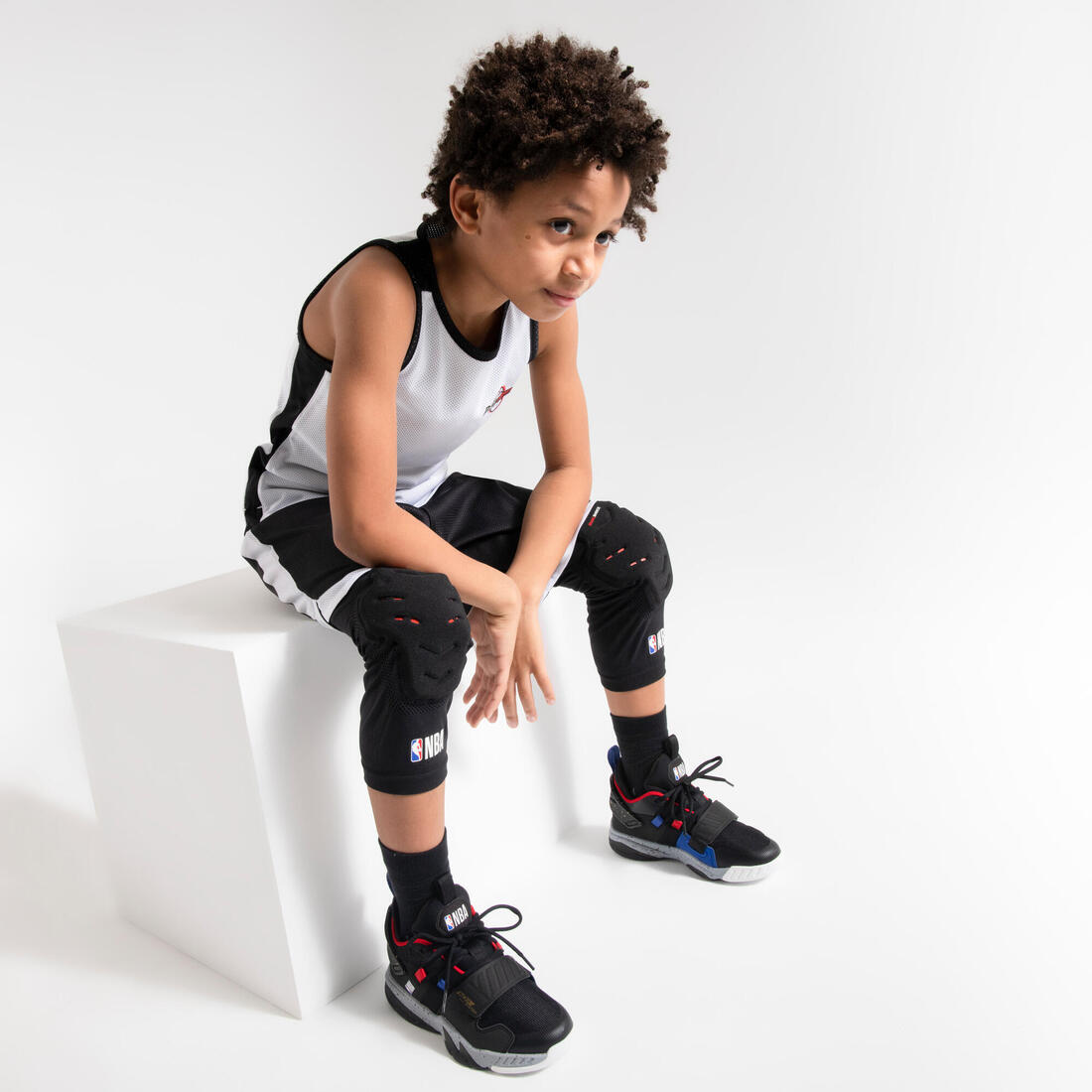 GENOUILLÈRES DE BASKETBALL NBA PROTECTION LOT DE 2 ENFANT - KP500 NOIR