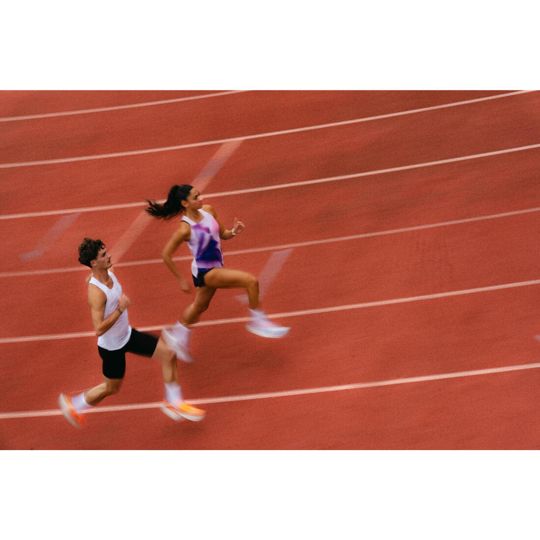 Débardeur de Running léger Femme - KIPRUN Run 900 Light violet mauve imprimé