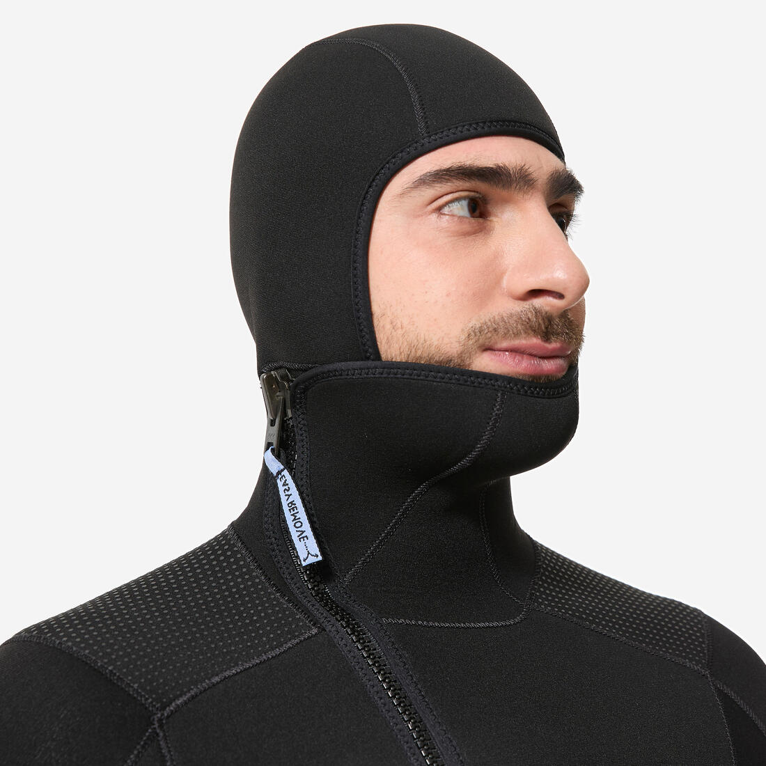 Combinaison de plongée 5mm à cagoule homme, SCD 500 Noir et bleu
