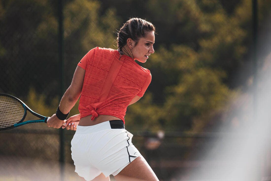 T-shirt tennis light femme - Ultra light 900 corail