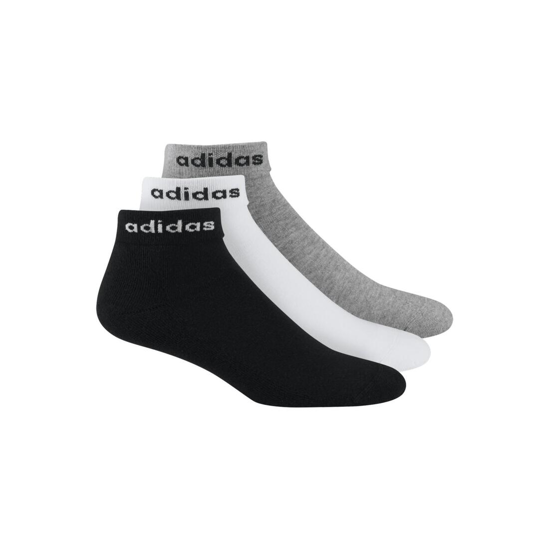 Chaussettes de sport adidas mi-hautes noir blanc gris lot de 3