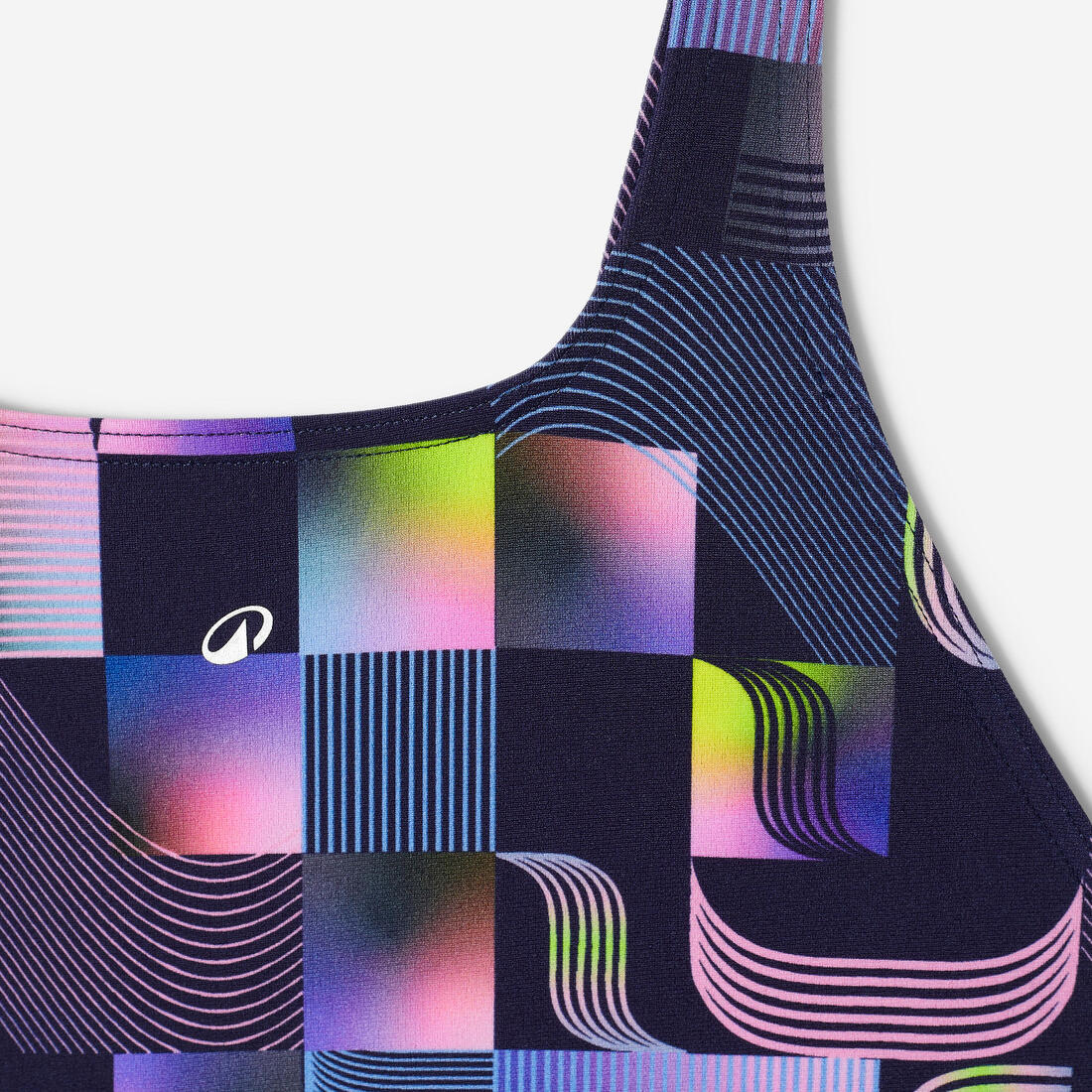 Maillot de bain 1 pièce natation Fille ado - 500 Kamiye algues