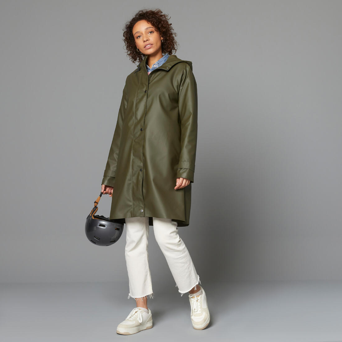Parka imperméable vélo ville unisexe