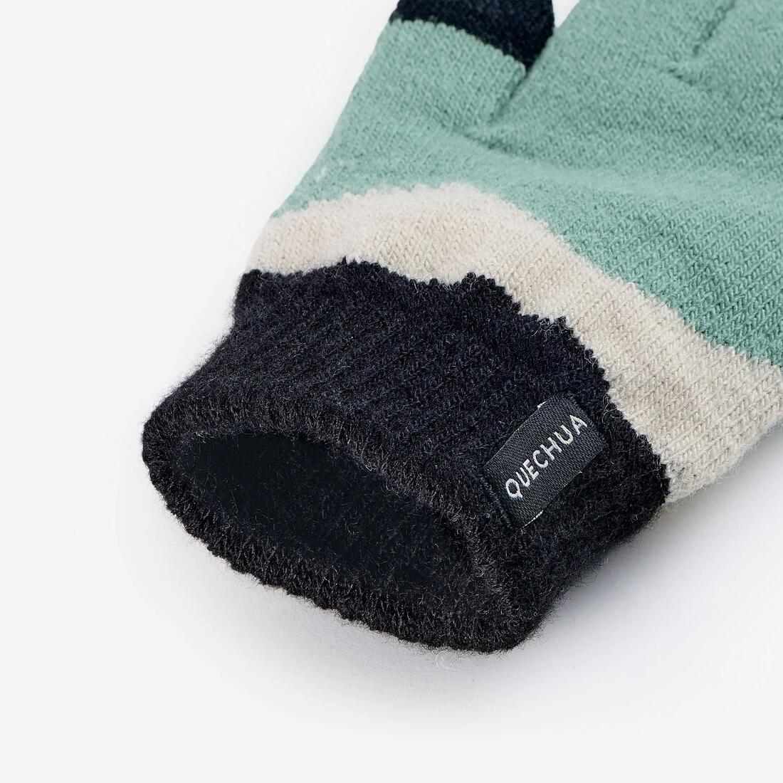 Gants en maille tactiles enfant 4-14 ans, HIKE100 gris et