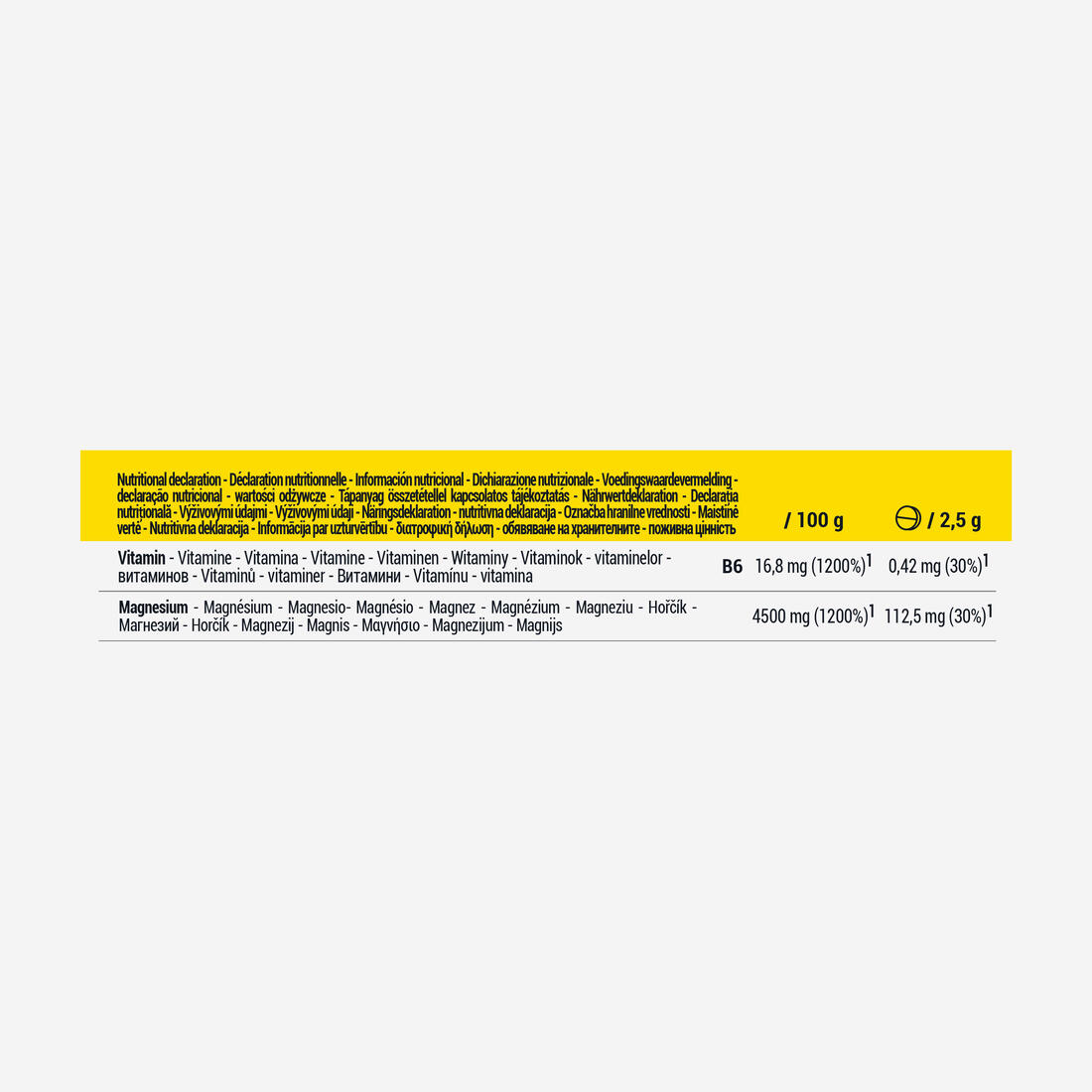 Magnésium + B6 sans sucres arômes naturels citron, 30 comprimés
