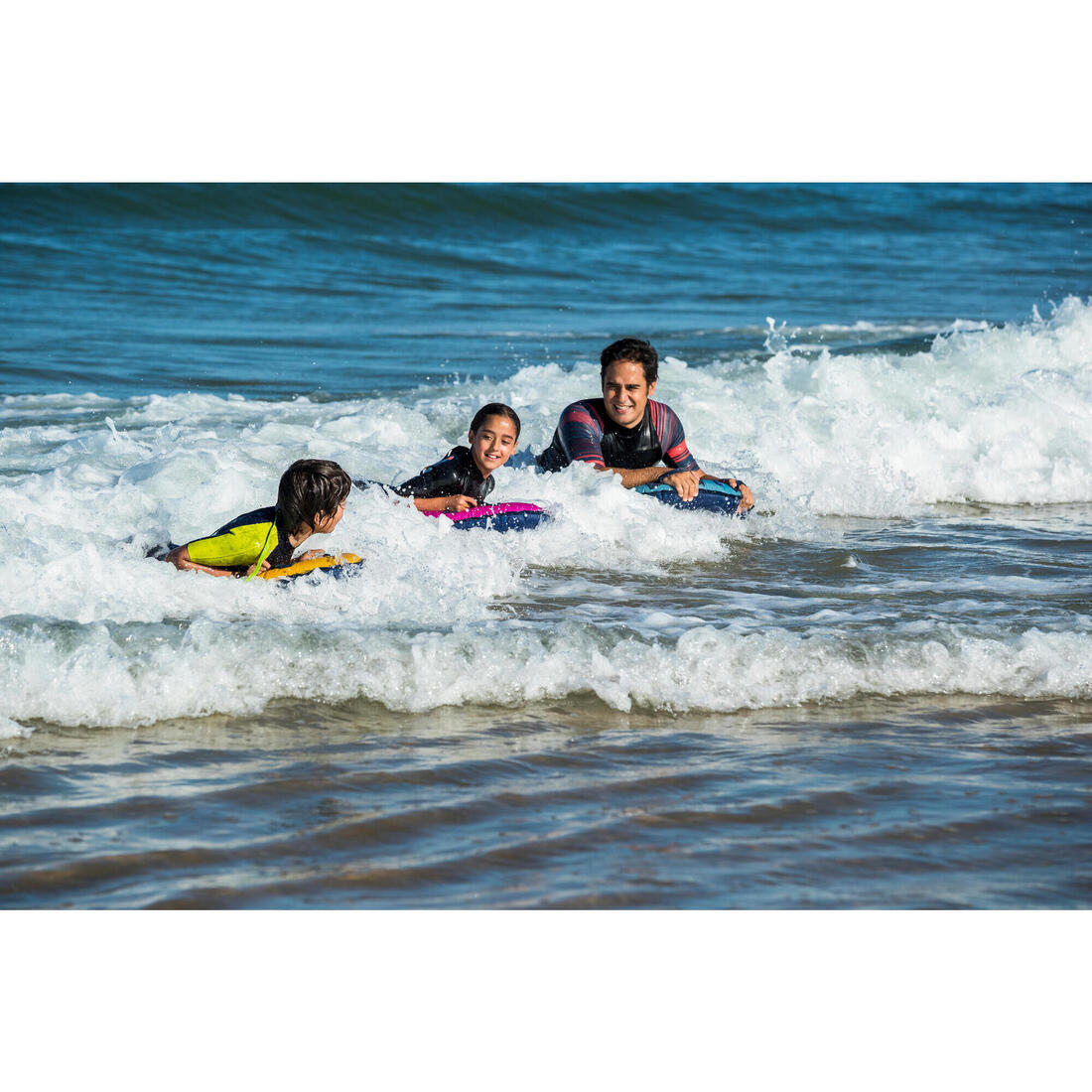 BODYBOARD DECOUVERTE GONFLABLE - COMPACT BLEU (25-75KG)
