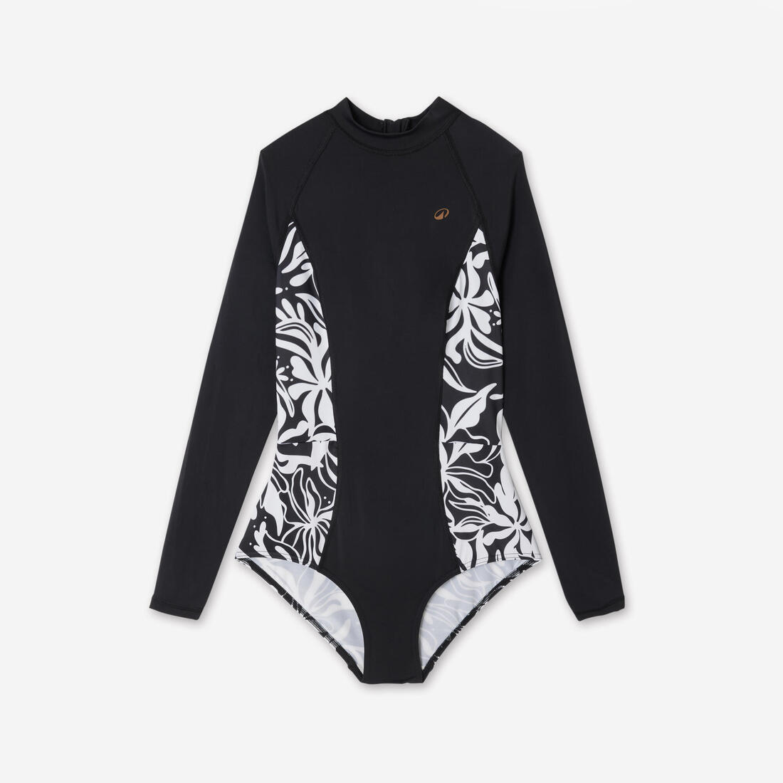 Maillot 1 pièce manches longues blur pink avec back zip