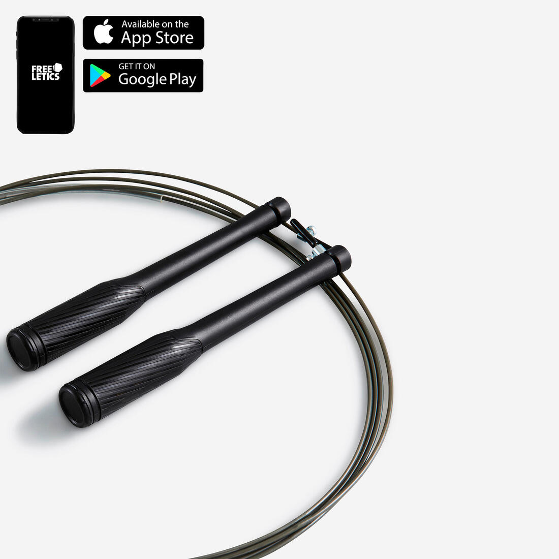 Corde à sauter de cross training vitesse - speed rope noire