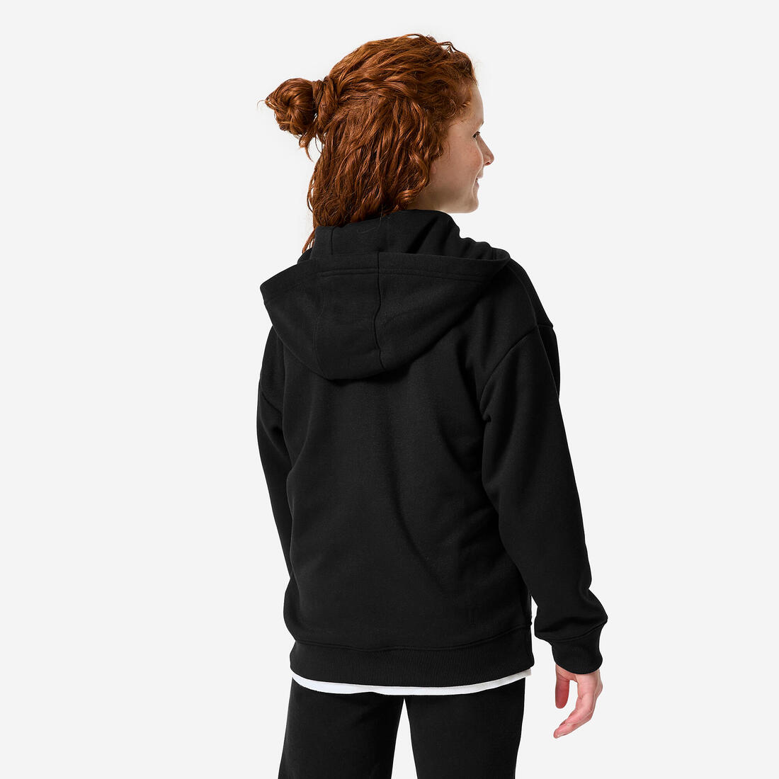 Sweat loose zippé avec capuche foncé