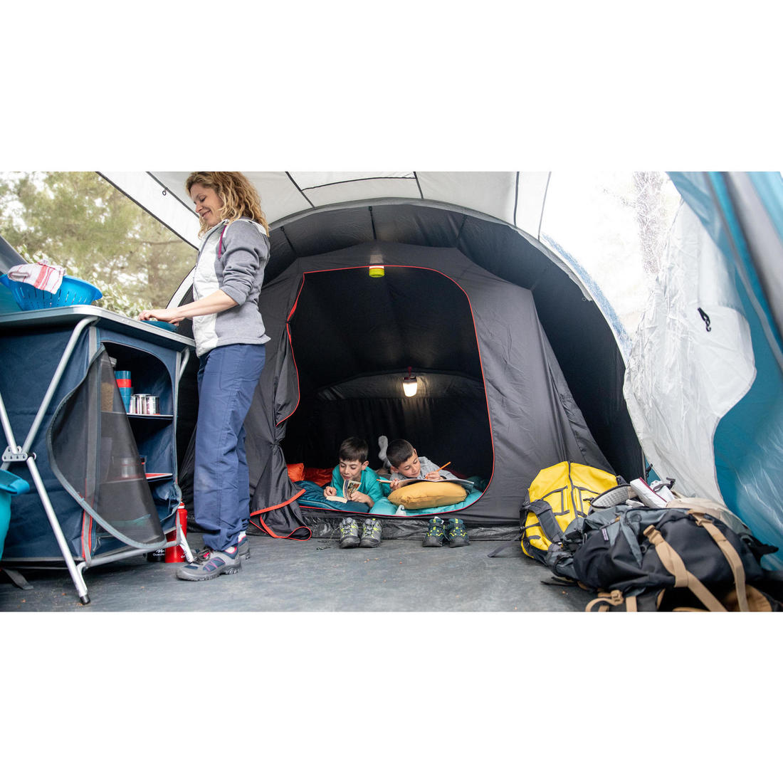 Tente à arceaux de camping - Arpenaz 4.1 F&B - 4 Places - 1 Chambre